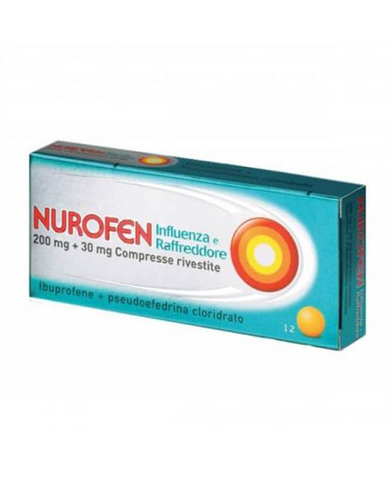 (image for) Nurofen 200mg + 30mg Influenza E Raffreddore 12 Compresse