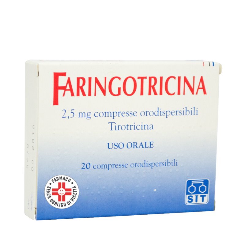 (image for) FARINGOTRICINA 20 COMPRESSE OROSOLUBILI 2,5 MG