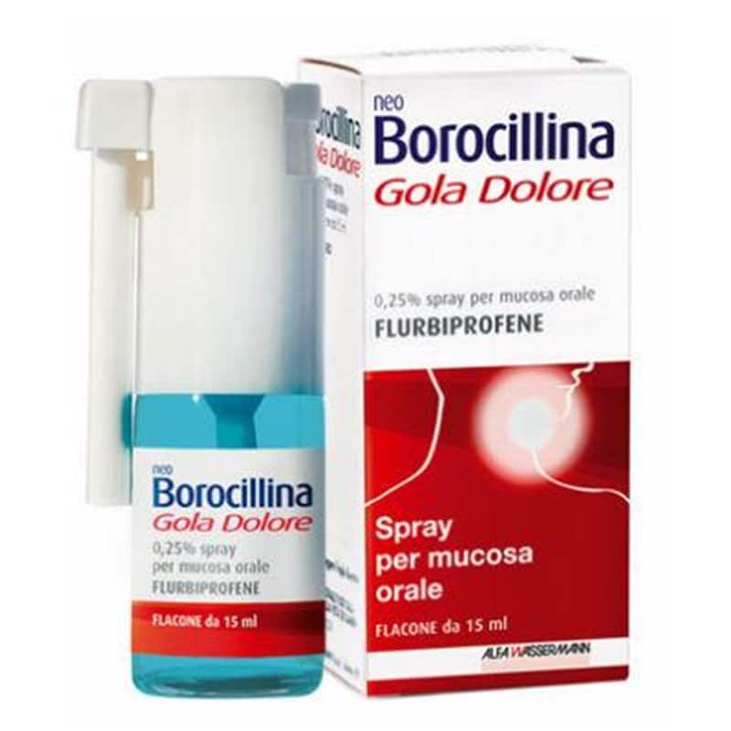 (image for) NeoBorocillina Gola Dolore spray per mucosa orale gusto limone e miele 15ml